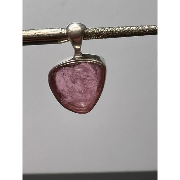 NEW Pink tourmaline sterling silver pendant 1.29 grams - Picture 7 of 11